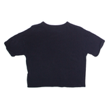 CALVIN KLEIN JEANS Cropped Womens T-Shirt Black Crew Neck XS
