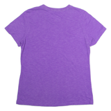 NIKE Womens T-Shirt Purple Crew Neck S