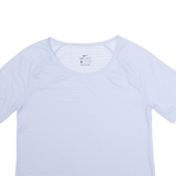 NIKE Womens T-Shirt Blue Crew Neck S