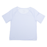 NIKE Womens T-Shirt Blue Crew Neck S
