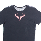 NIKE Athletic Cut Camo Back Mens T-Shirt Black Crew Neck M