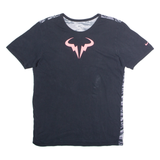 NIKE Athletic Cut Camo Back Mens T-Shirt Black Crew Neck M