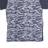 NIKE Athletic Cut Camo Back Mens T-Shirt Black Crew Neck M