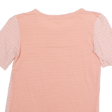 LACOSTE Womens T-Shirt Pink Crew Neck UK 6