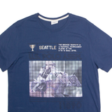 U.S. POLO ASSN Seattle Mens T-Shirt Blue USA Crew Neck M