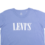 LEVI'S Womens T-Shirt Blue Crew Neck XL