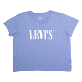 LEVI'S Womens T-Shirt Blue Crew Neck XL
