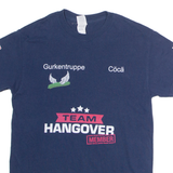GILDAN Team Hangover Member Mens T-Shirt Blue Crew Neck S