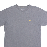 CARHARTT WIP Chase Mens T-Shirt Grey Crew Neck XS