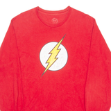 DC COMICS Flash Mens T-Shirt Red Long Sleeve Crew Neck L