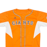 ADIDAS SAN FRANCISCO GIANTS Mens Jersey Orange USA Button Neck M