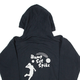 HANES Morrill Middle Mens Black Hoodie USA M