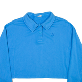 PUMA Cropped Womens Sweatshirt Blue Collared L
