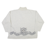 TORERO Tribal Womens Sweatshirt Grey 1/4 Zip M