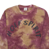 Holy Spirit Sunday Service Tie Dye Mens Sweatshirt Maroon S