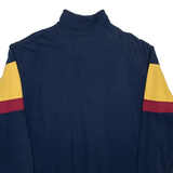 HESS NATUR Mens Sweatshirt Blue 1/4 Zip L