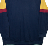 HESS NATUR Mens Sweatshirt Blue 1/4 Zip L