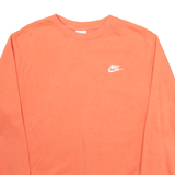 NIKE Mens Sweatshirt Orange XS