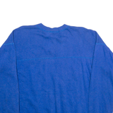 DISNEY Mickey Mouse Womens Sweatshirt Blue Button Neck M