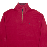 NAUTICA Mens Sweatshirt Maroon 1/4 Zip XL