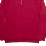 NAUTICA Mens Sweatshirt Maroon 1/4 Zip XL