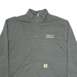 CARHARTT Airco Mechanical Mens Sweatshirt Grey 1/4 Zip XL
