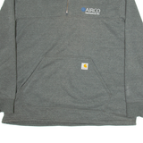 CARHARTT Airco Mechanical Mens Sweatshirt Grey 1/4 Zip XL
