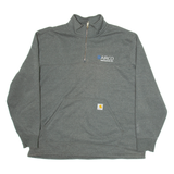 CARHARTT Airco Mechanical Mens Sweatshirt Grey 1/4 Zip XL