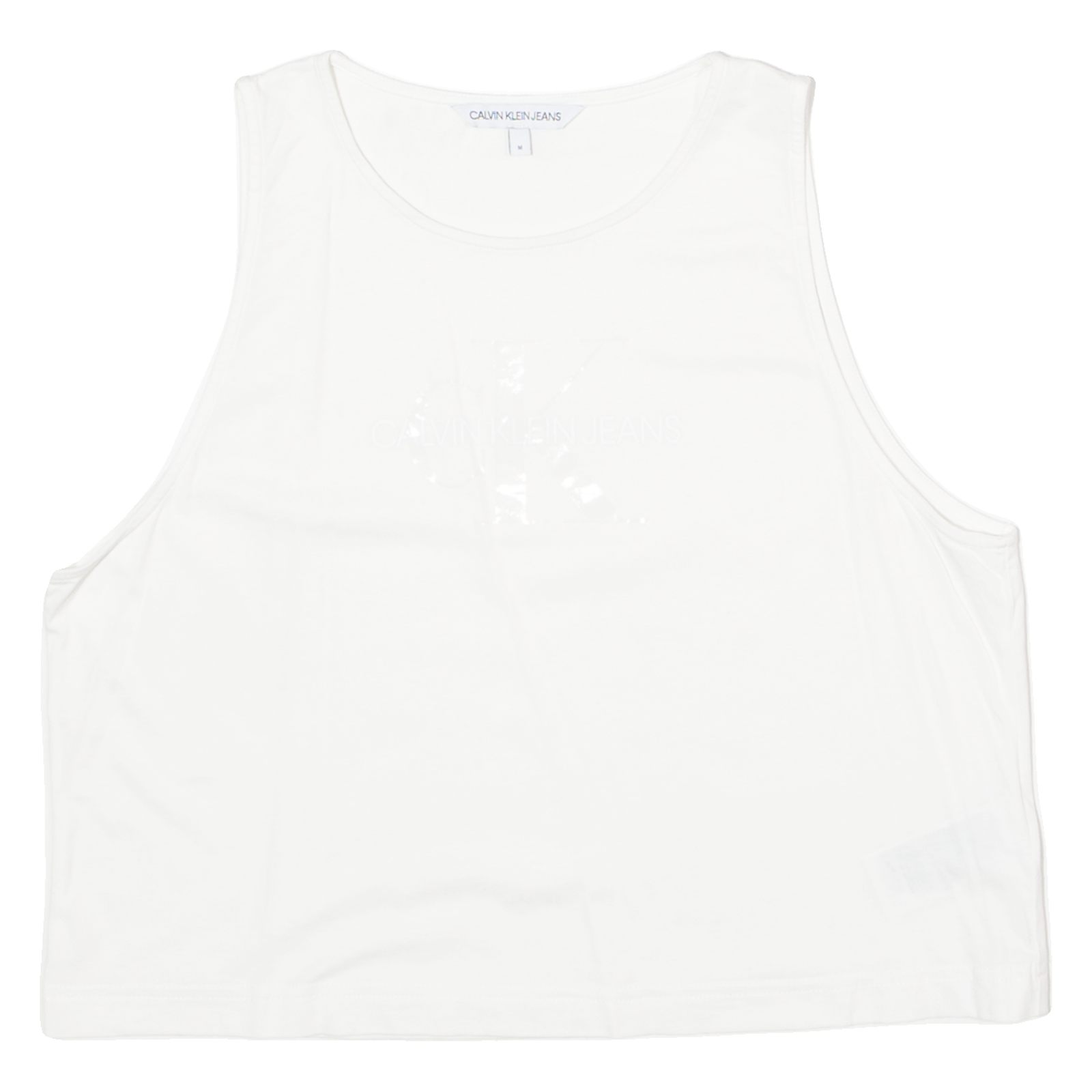 CALVIN KLEIN JEANS Womens T-Shirt White Sleeveless M