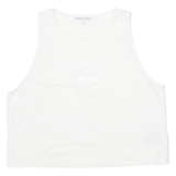 CALVIN KLEIN JEANS Womens T-Shirt White Sleeveless M