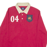 LA MARTINA Mens Polo Shirt Red Long Sleeve M