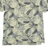 WE Relaxed Fit Mens Polo Shirt Green Floral L