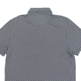 TED BAKER Mens Polo Shirt Black Geometric M
