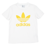ADIDAS Womens T-Shirt Yellow UK 8