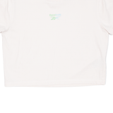 REEBOK Cropped Womens T-Shirt Pink L