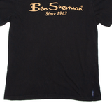 BEN SHERMAN Womens T-Shirt Black S