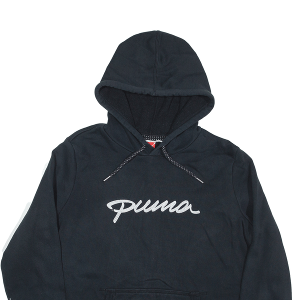 PUMA Hoodie Black Pullover Womens UK 16