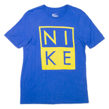 NIKE Athletic Cut Mens T-Shirt Blue M