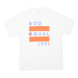 PORT AND COMPANY Bod-Equal-Ity Mens T-Shirt White L
