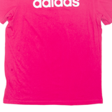 ADIDAS Womens T-Shirt Pink UK 8