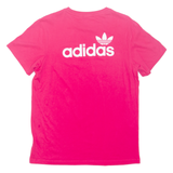 ADIDAS Womens T-Shirt Pink UK 8