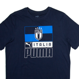 PUMA Italia Mens Football Shirt T-Shirt Blue M