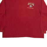 LEE San Francisco 49ers Mens T-Shirt Red Long Sleeve USA Roll Neck XL
