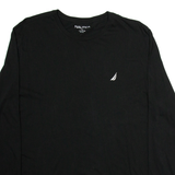 NAUTICA Mens T-Shirt Black Long Sleeve XL