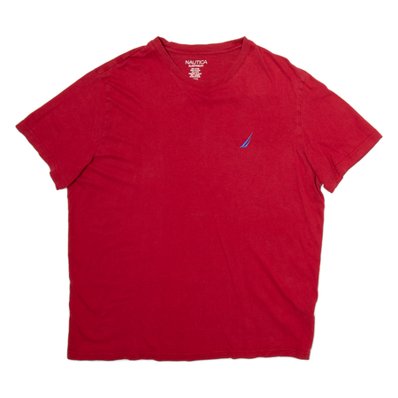 NAUTICA Sleepwear Mens T-Shirt Red Short Sleeve L
