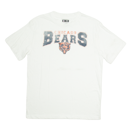 NFL Chicago Bears Mens T-Shirt White Short Sleeve USA L