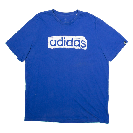ADIDAS Mens T-Shirt Blue Short Sleeve M