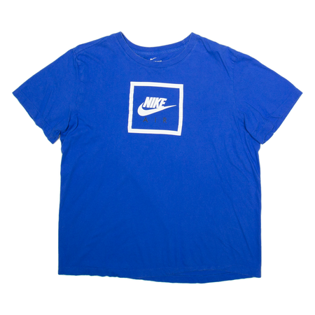 NIKE Mens T-Shirt Blue Short Sleeve L