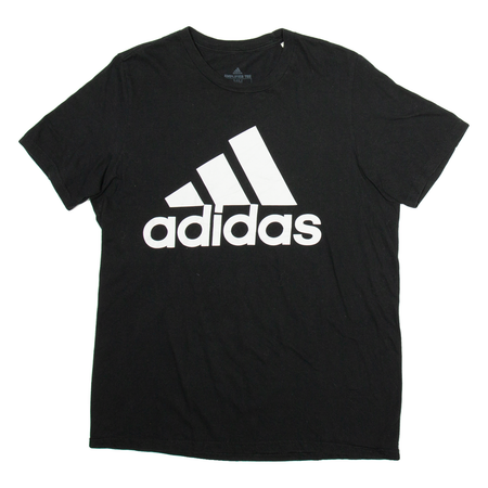 ADIDAS Mens T-Shirt Black Short Sleeve M
