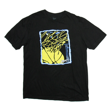 REEBOK Mens T-Shirt Black Short Sleeve L